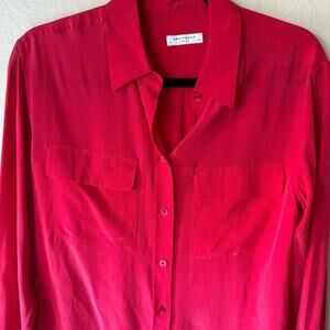 NWOT Equipment Femme Two Pocket Silk Shirt Size S